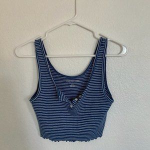 American Eagle Cropped Button-Up Tank